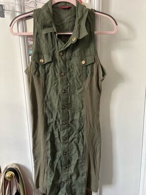 Guess Olive Green Shirt with Red Label